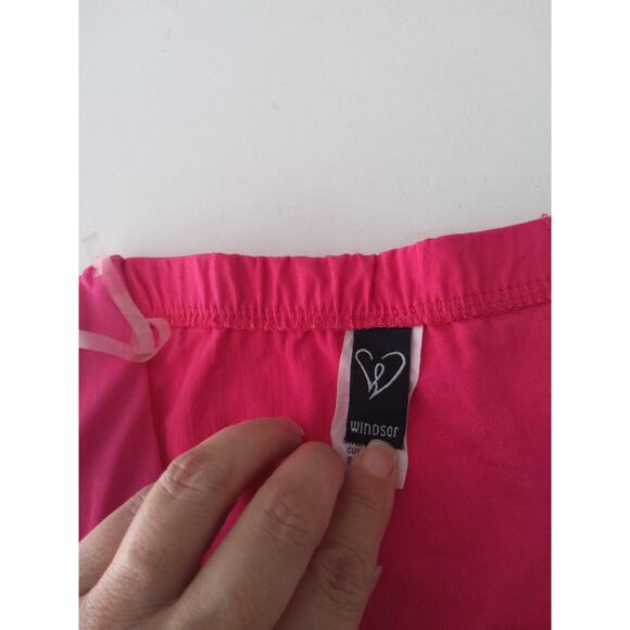 $Windsor Barbiecore hot pink strapless crop top Big Bow zip in back womens sz S - Picture 8 of 9